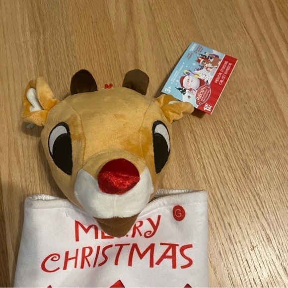 Rudolph the Red Nosed Reindeer Christmas Stocking NEW Musical Red White - Picture 4 of 4